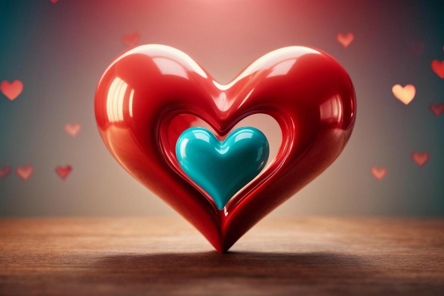 AI generated A Stylish Affection Love-Shaped Realism by Generative AI photo