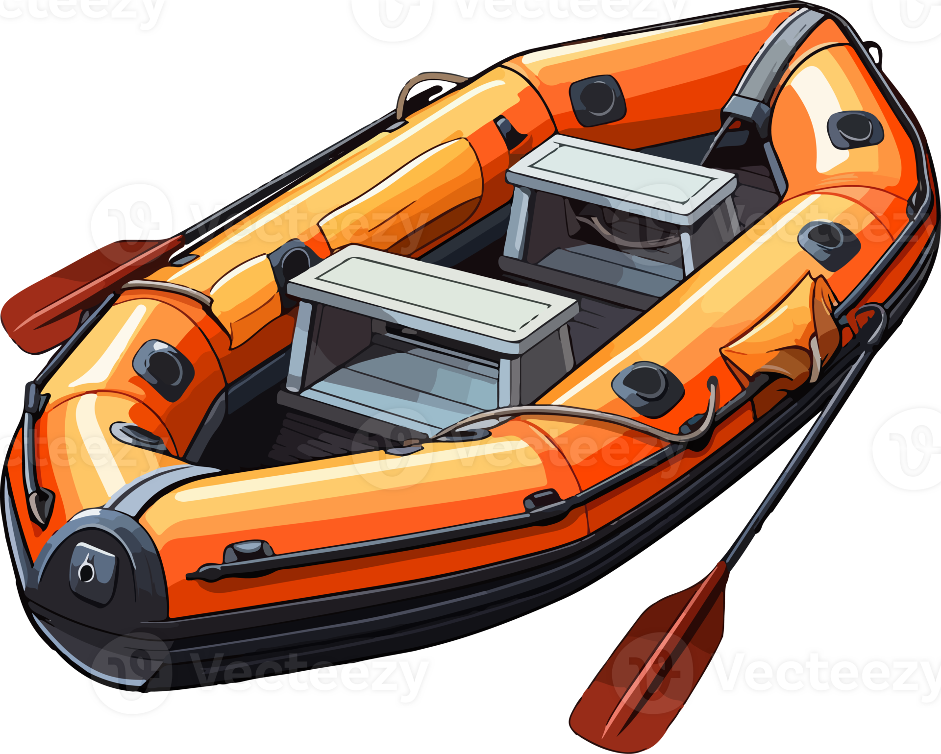 AI generated Cute dinghy in cartoon style 37224944 PNG
