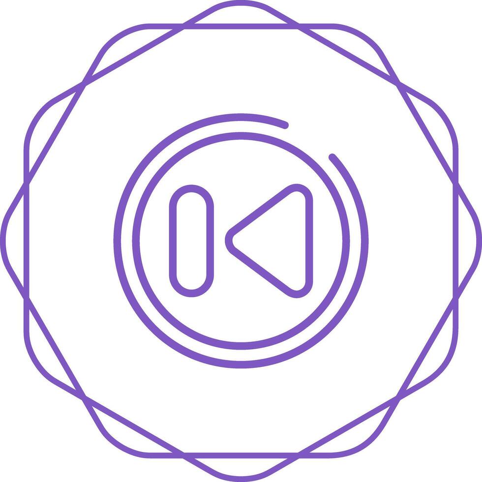 Previous Track Button Vector Icon