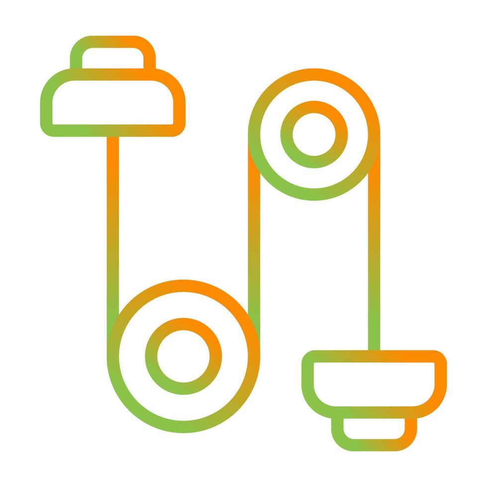 Wire Rope Pulley Vector Icon