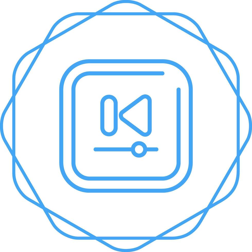 Video Previous Track Square Vector Icon
