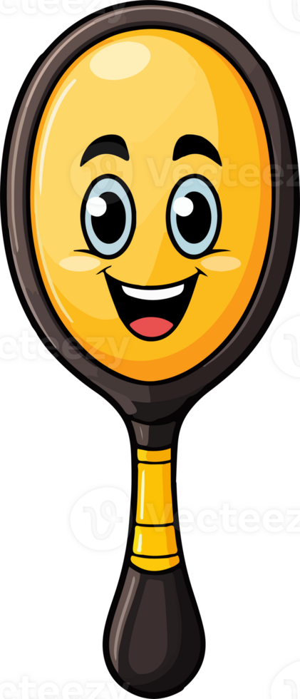 AI generated Cute Squash racquet in cartoon style png