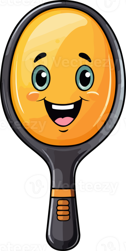 AI generated Cute Squash racquet in cartoon style png