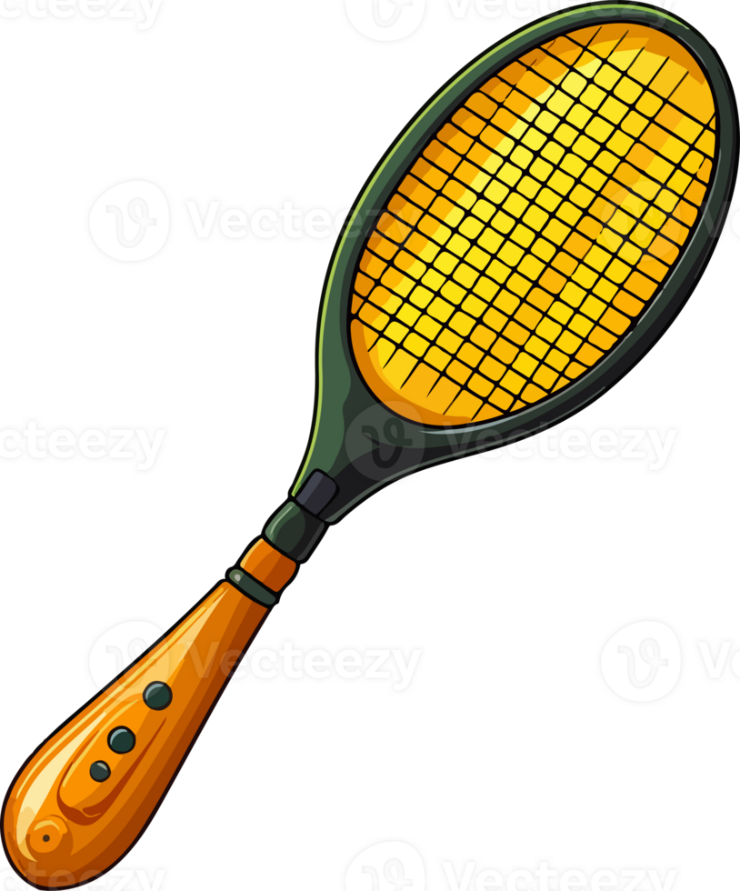 AI generated Cute Squash racquet in cartoon style png