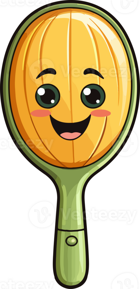 AI generated Cute Squash racquet in cartoon style png