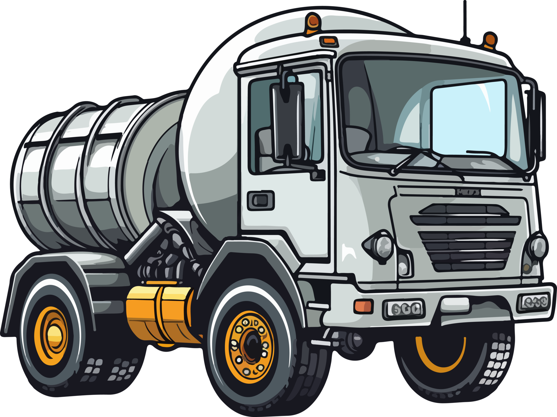 AI generated Cute concrete mixer in cartoon style 37226193 PNG