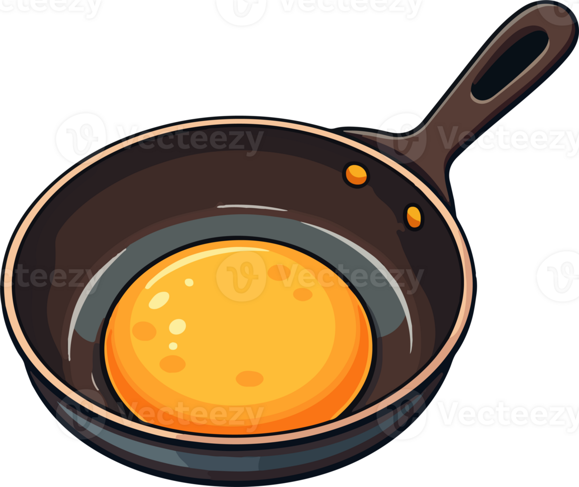 AI generated Cute frying pan in cartoon style png