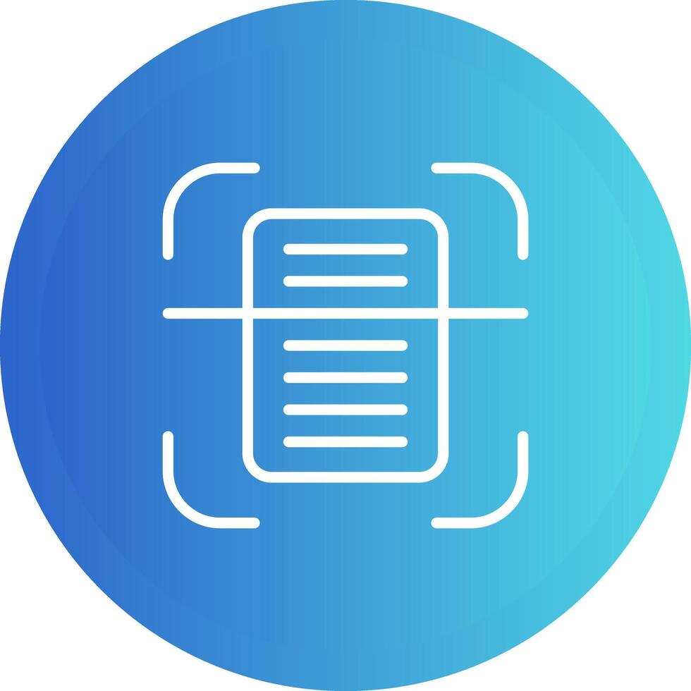 Document Scanning Vector Icon