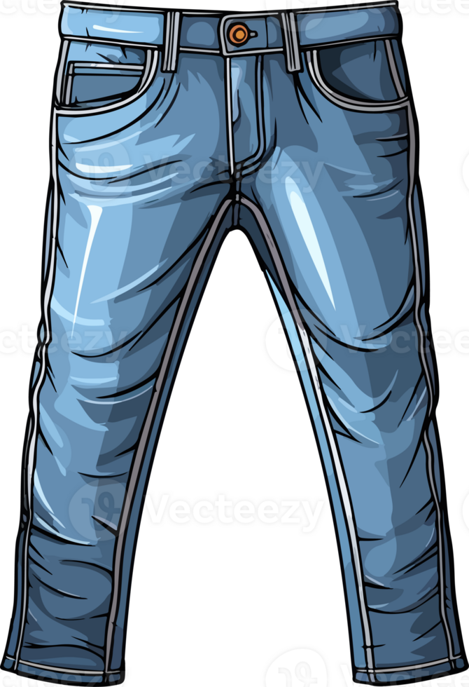 AI generated Cute jean in cartoon style png