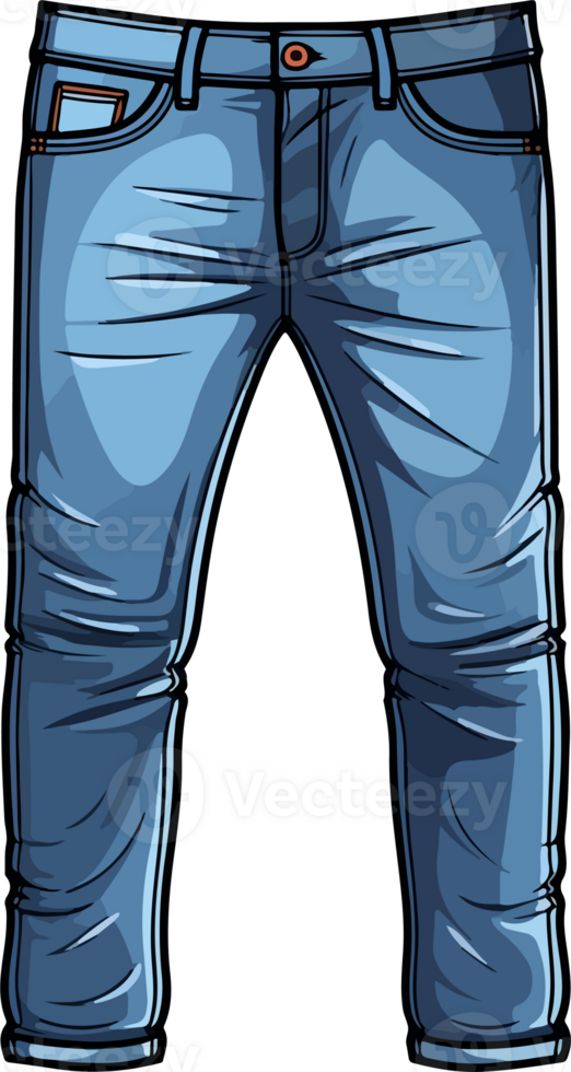 AI generated Cute jean in cartoon style png