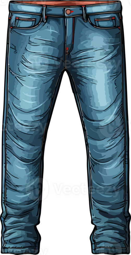 AI generated Cute jean in cartoon style png