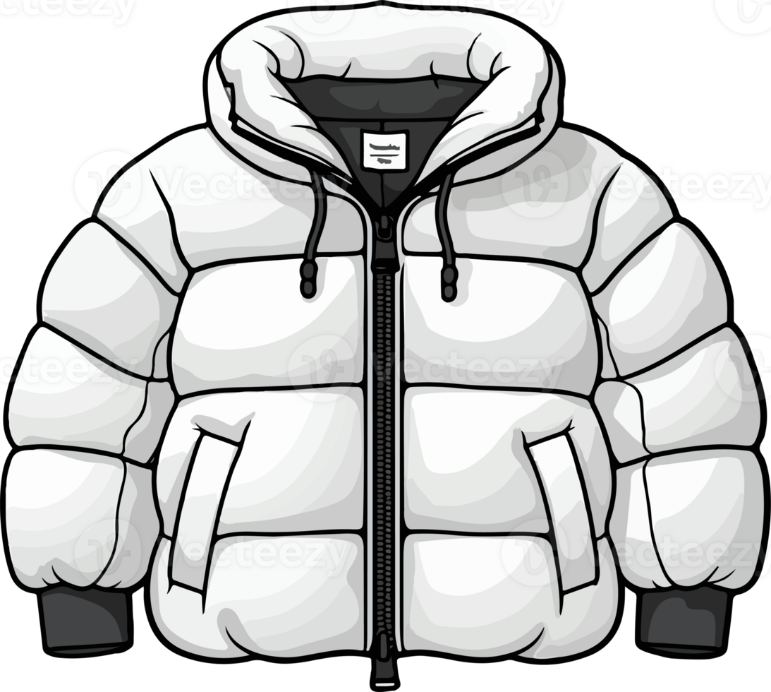 AI generated Cute down jacket in cartoon style png