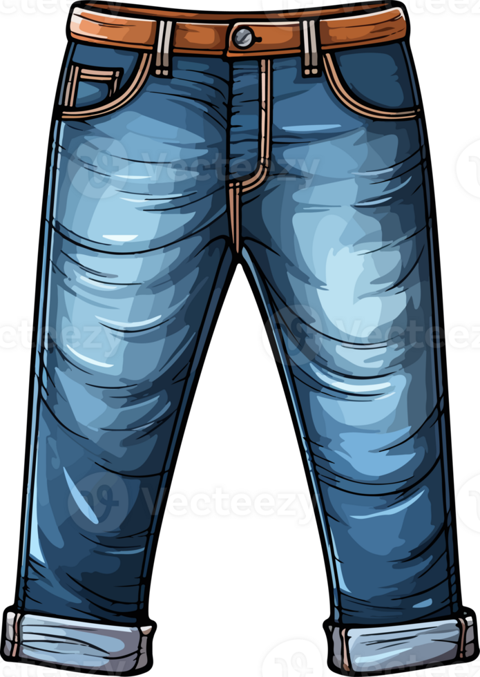 AI generated Cute jean in cartoon style png