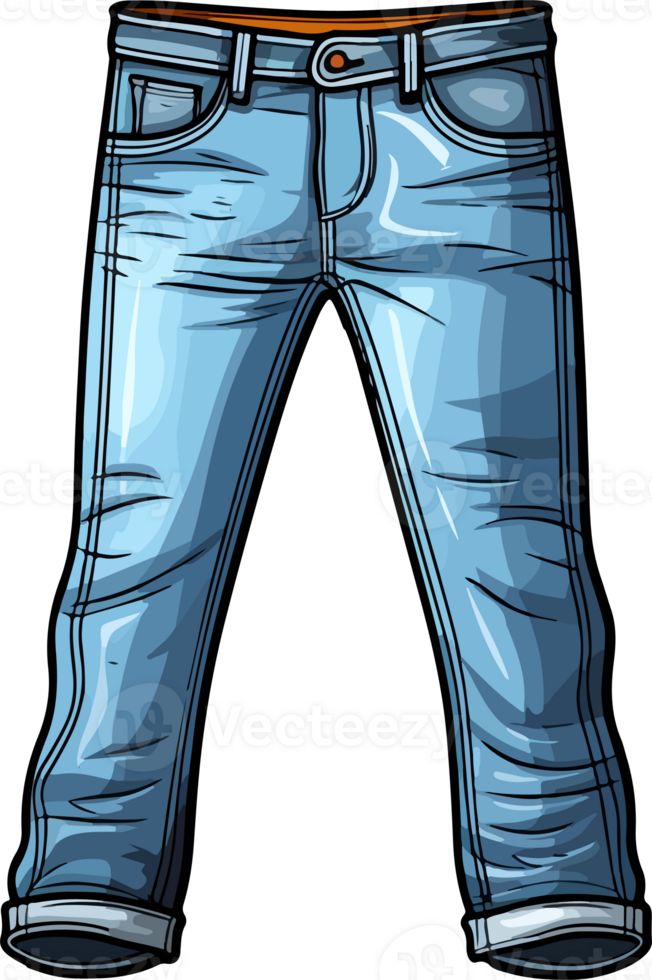 AI generated Cute jean in cartoon style png