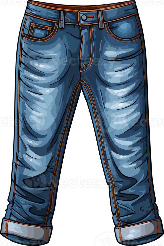 AI generated Cute jean in cartoon style png