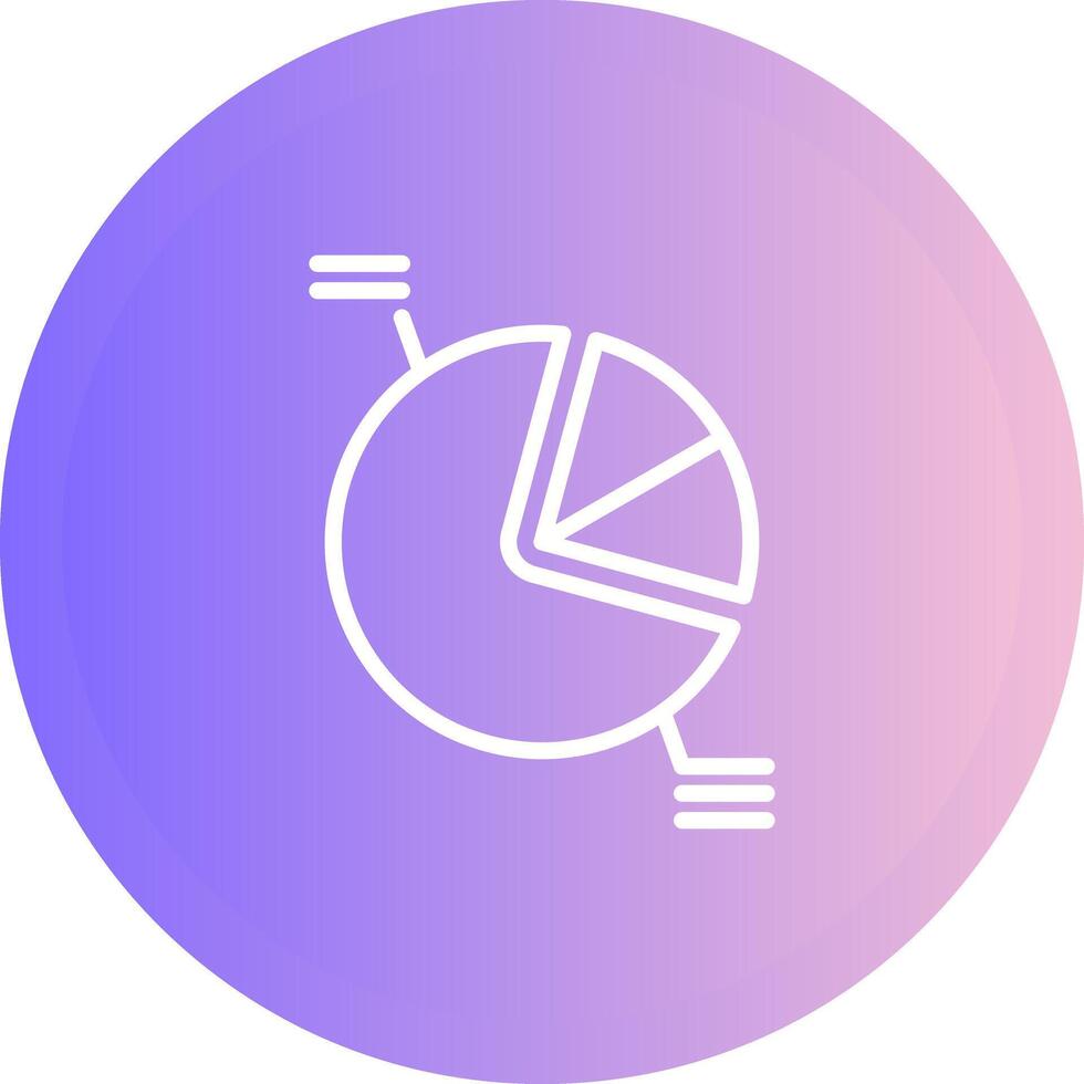 icono de vector de gráfico circular