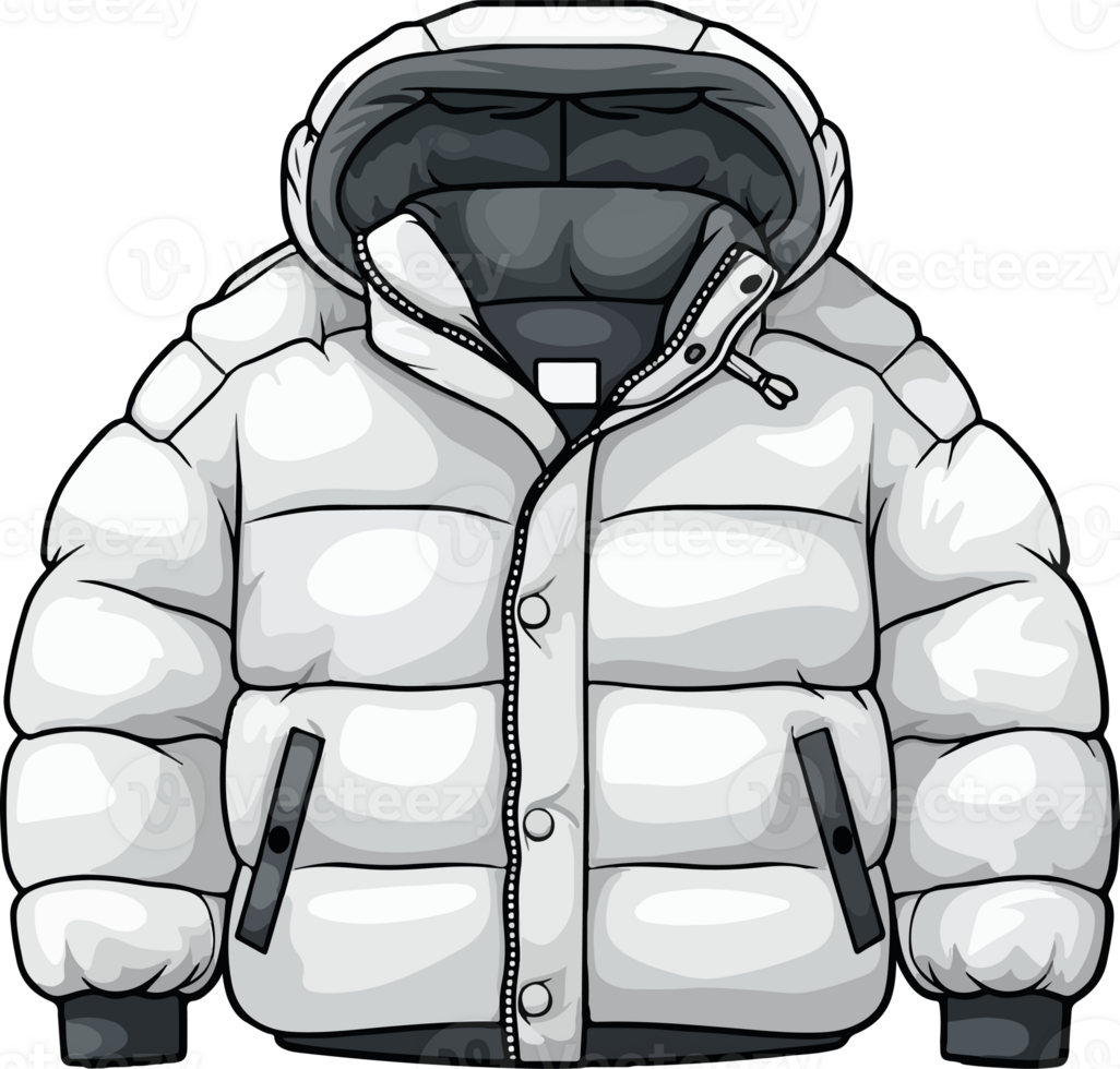 AI generated Cute down jacket in cartoon style png