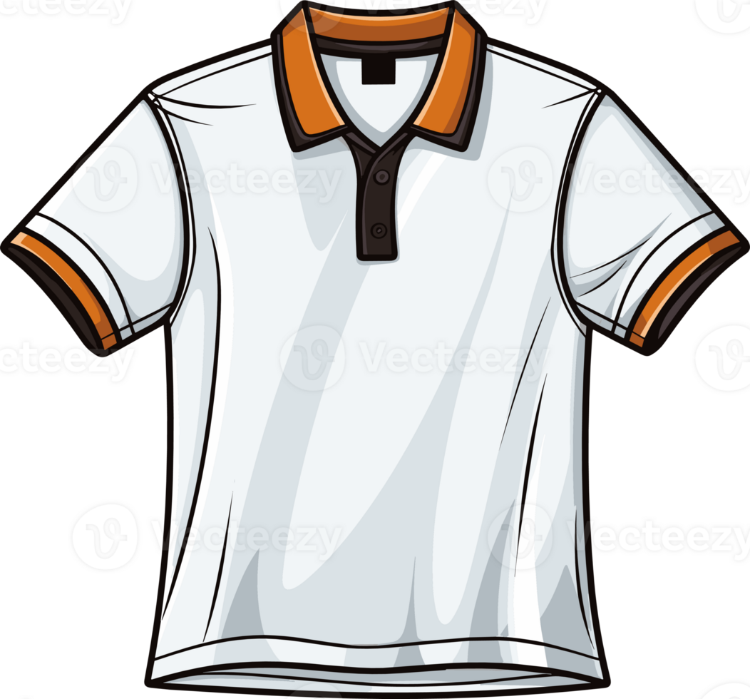 AI generated Cute Golf Collared Shirt in cartoon style png