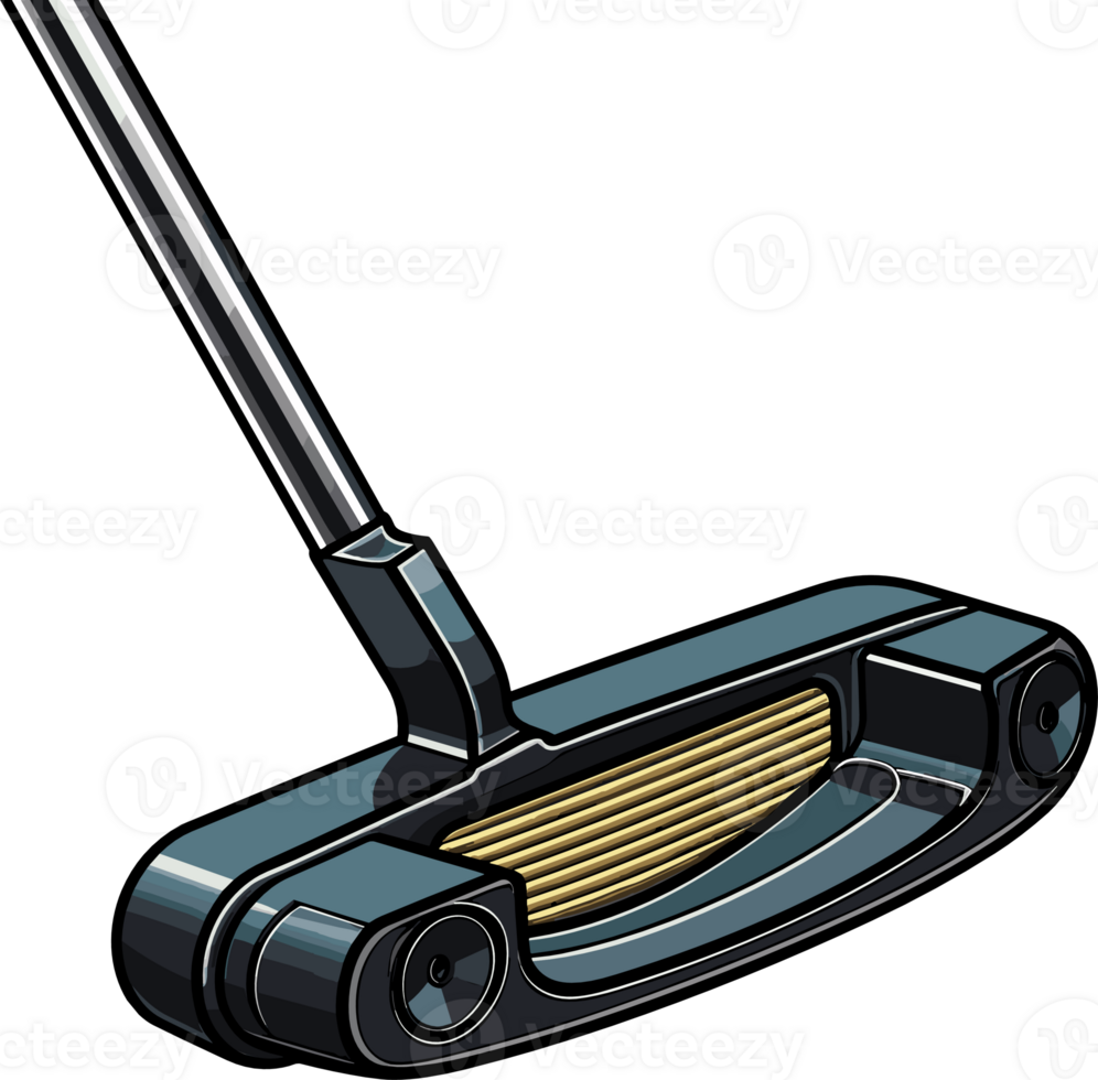 AI generated Cute Golf Putter in cartoon style png