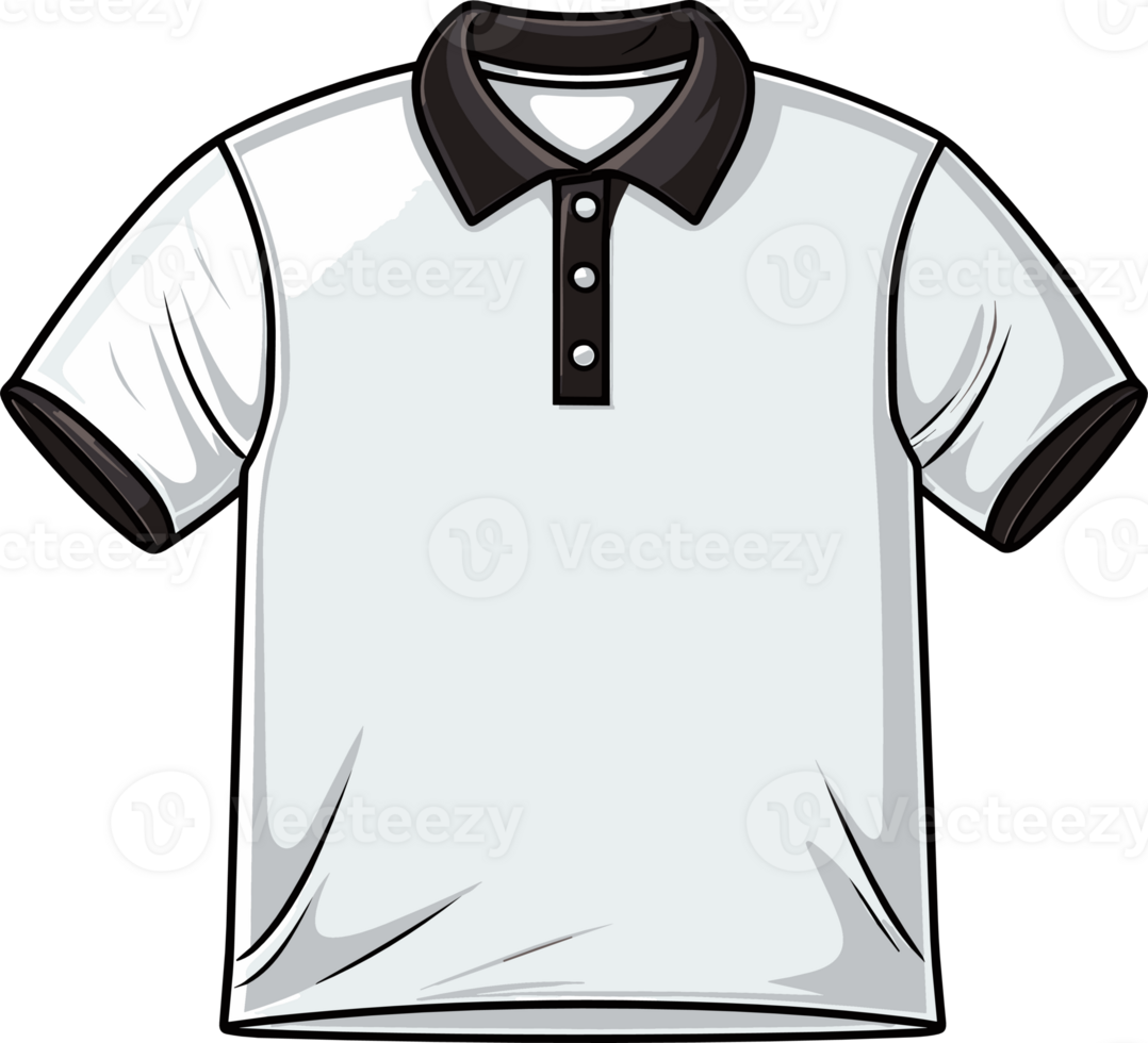 AI generated Cute Golf Collared Shirt in cartoon style png