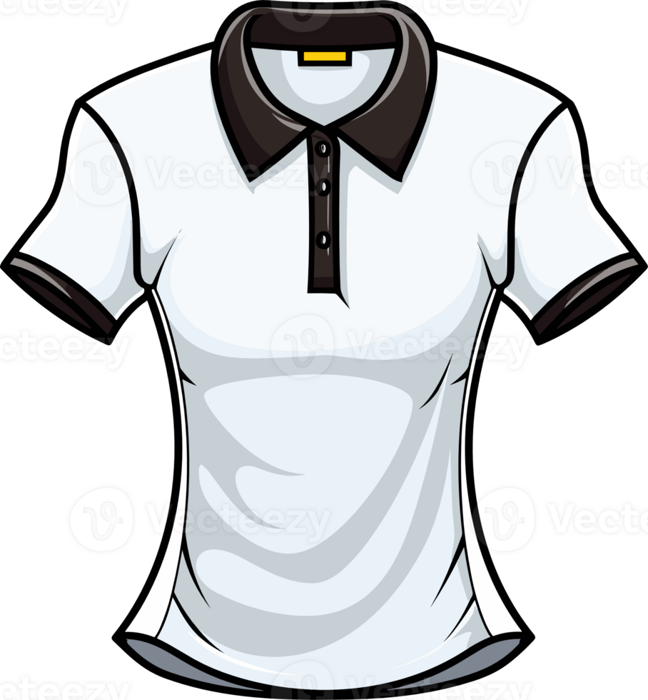 AI generated Cute Golf Collared Shirt in cartoon style png