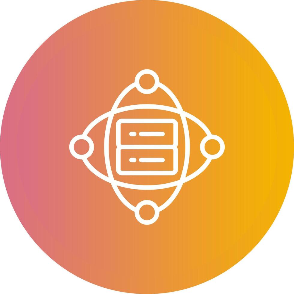 Cluster Server Vector Icon