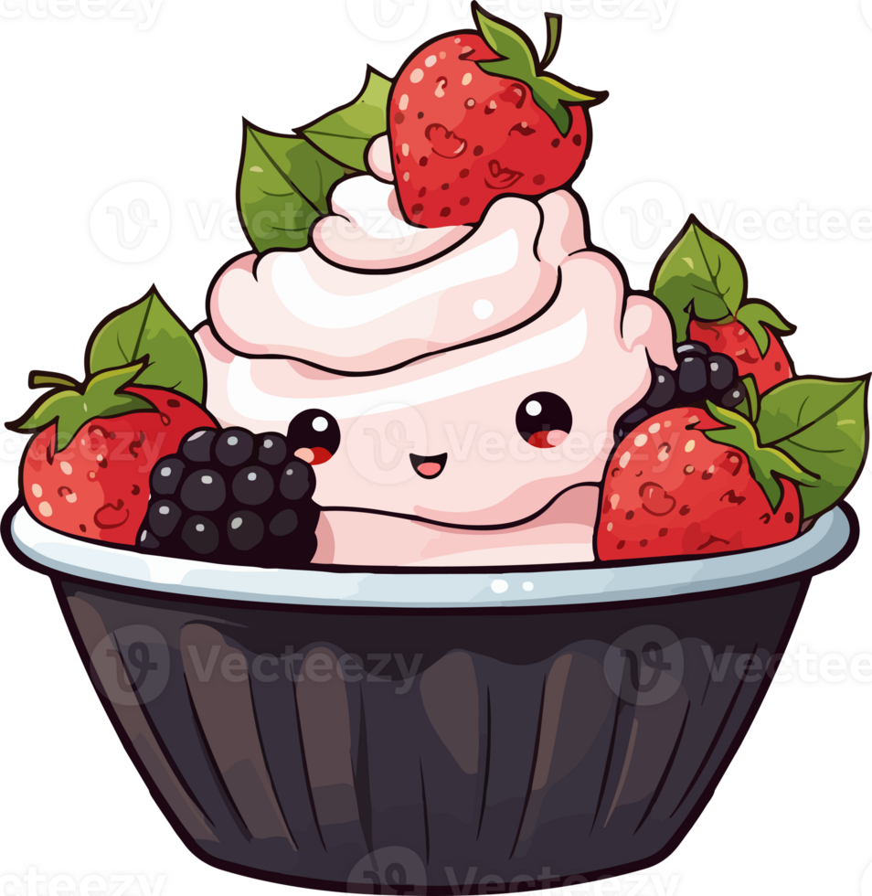 AI generated Cute Bingsu in cartoon style png