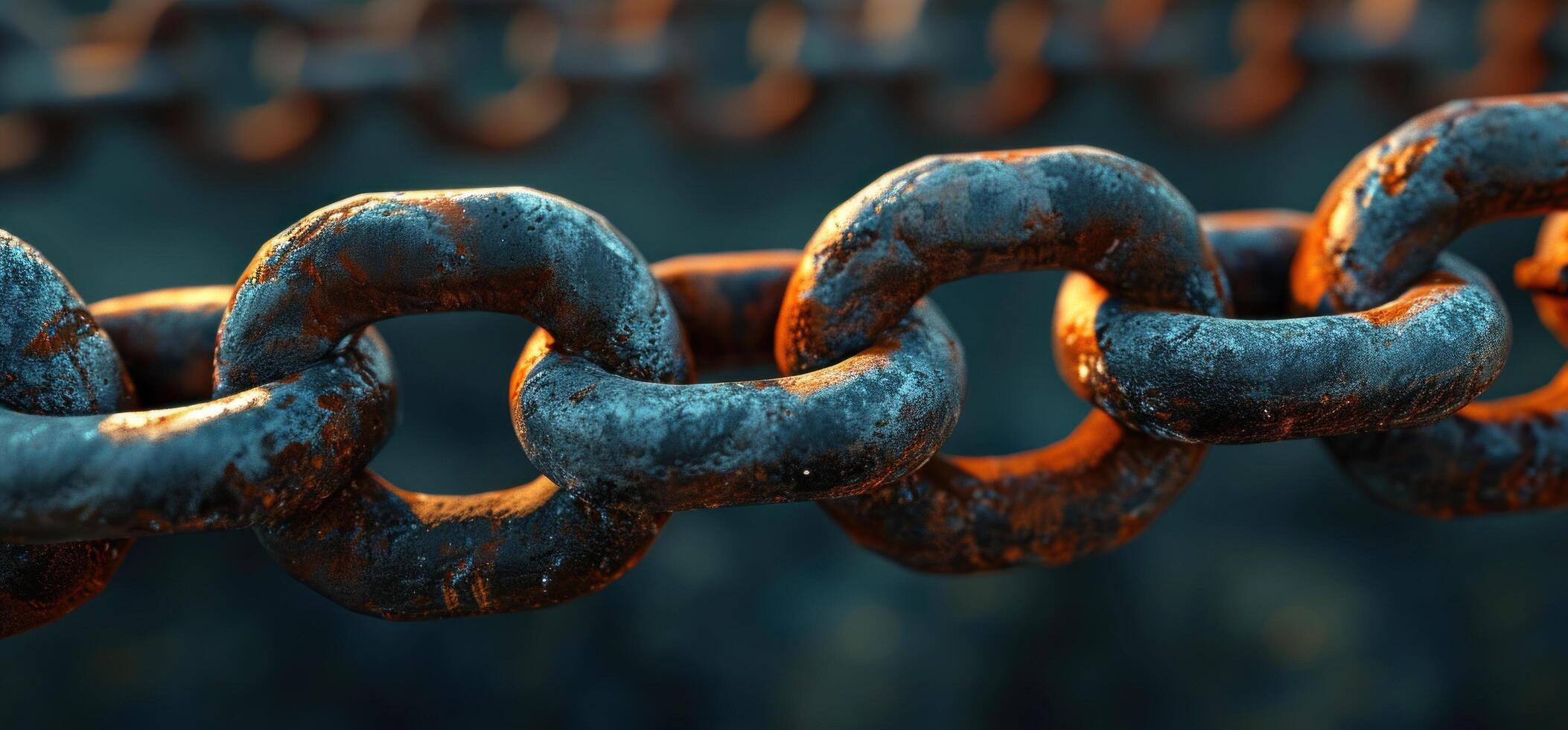 AI generated an image that portrays chain links photo