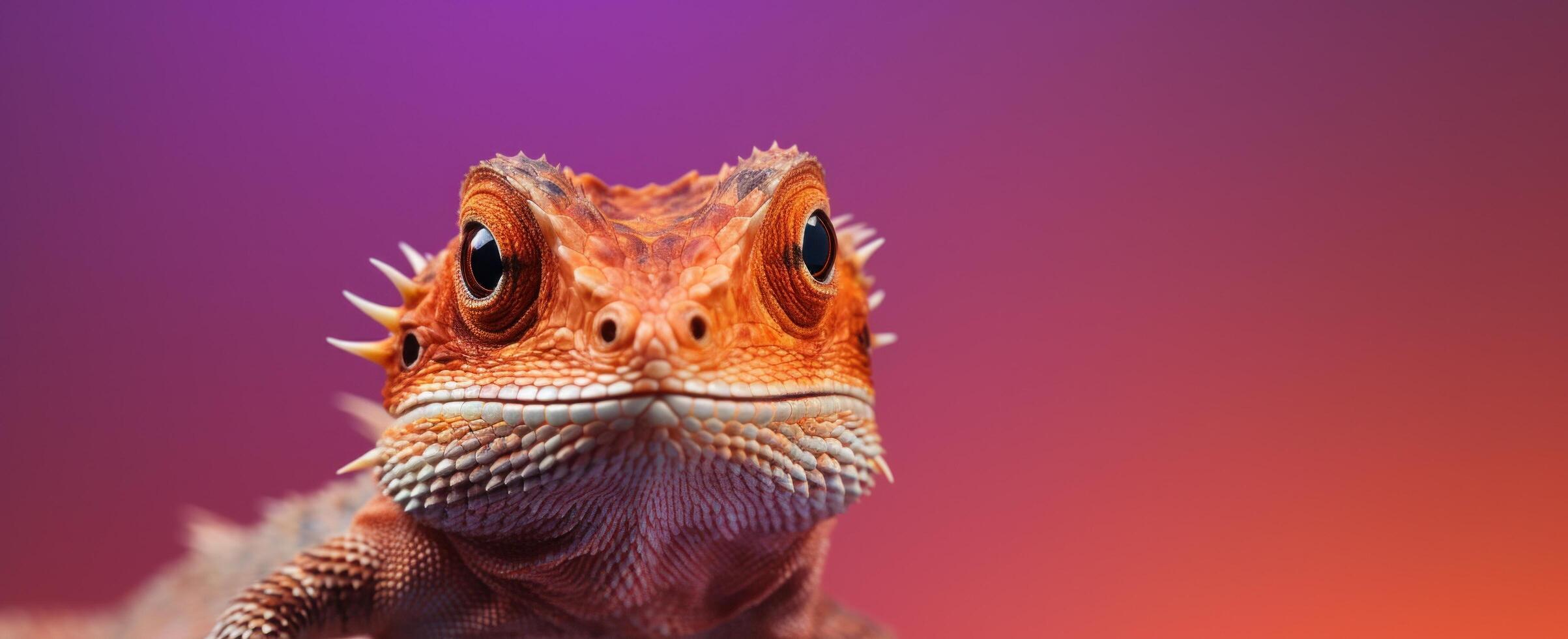 AI generated a lizard is looking at the camera photo