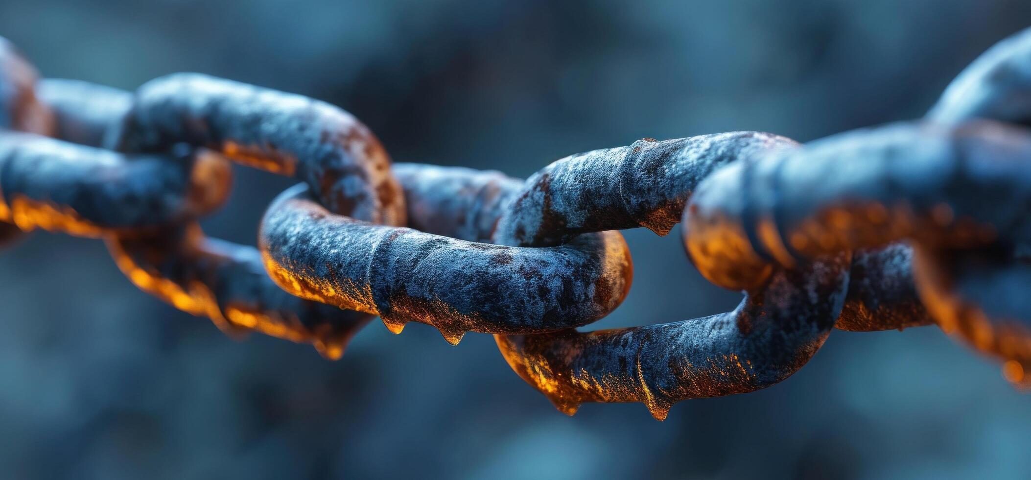 AI generated an image that portrays chain links photo