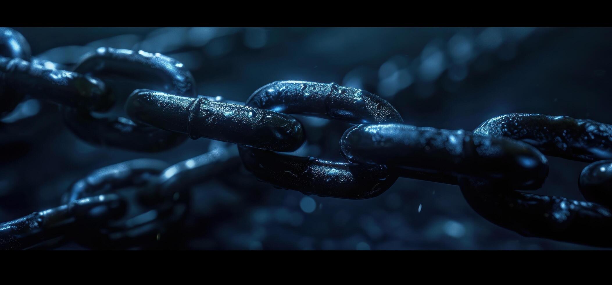 AI generated an image of a chain in darkness photo