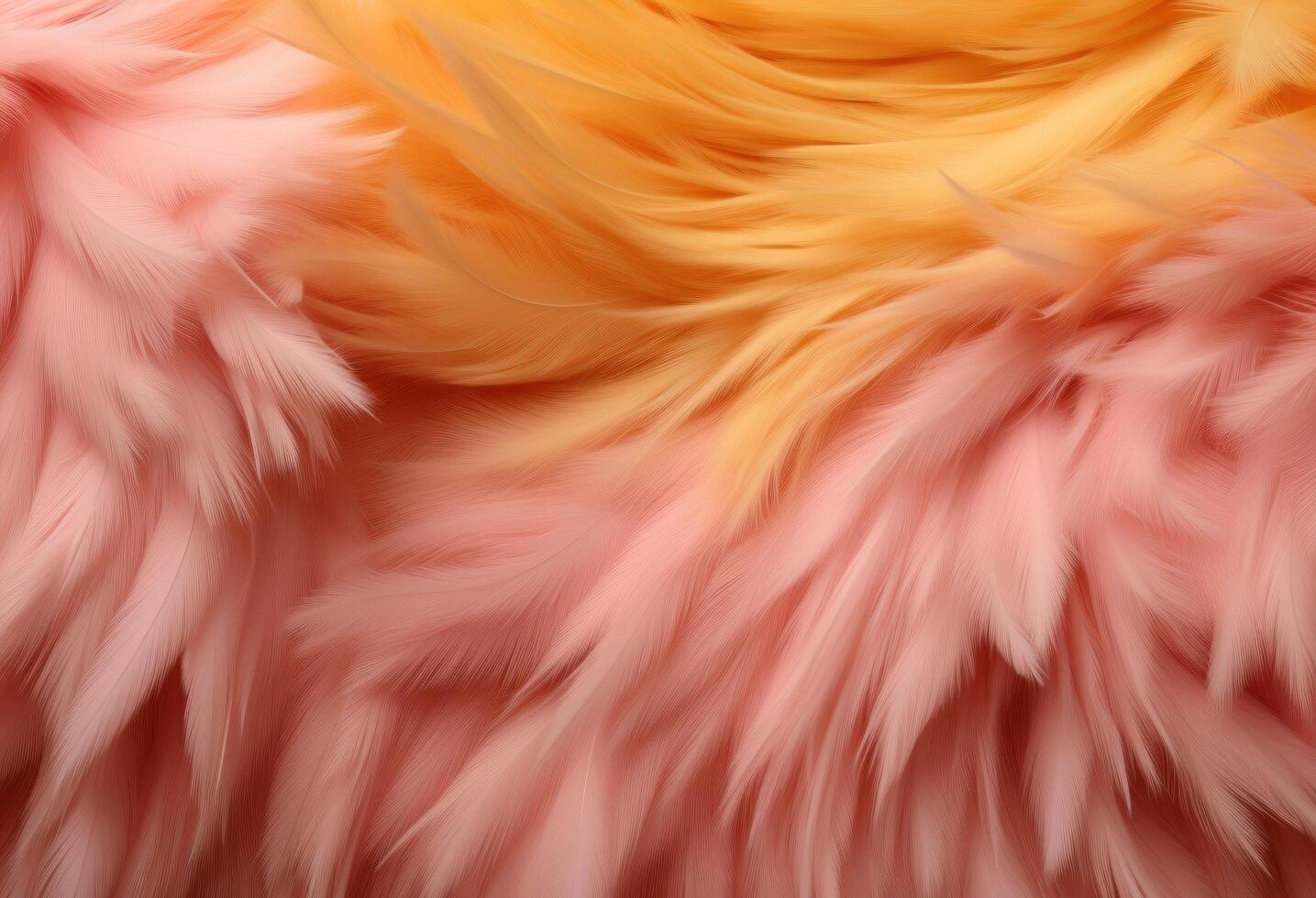 AI generated fox fur background texture peach yellow, pink and pink photo