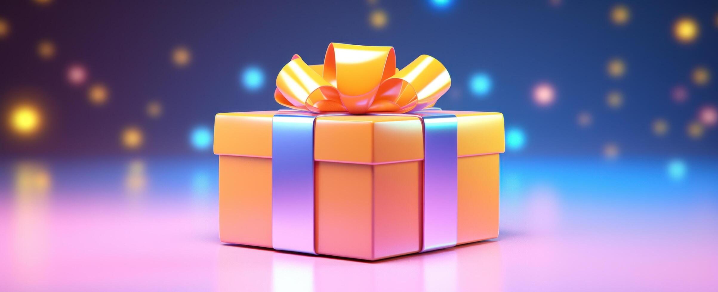 AI generated happy christmas present box png frame animation template photo