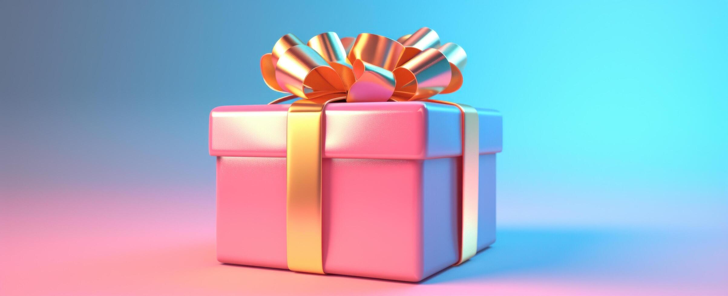 AI generated happy christmas present box png frame animation template photo