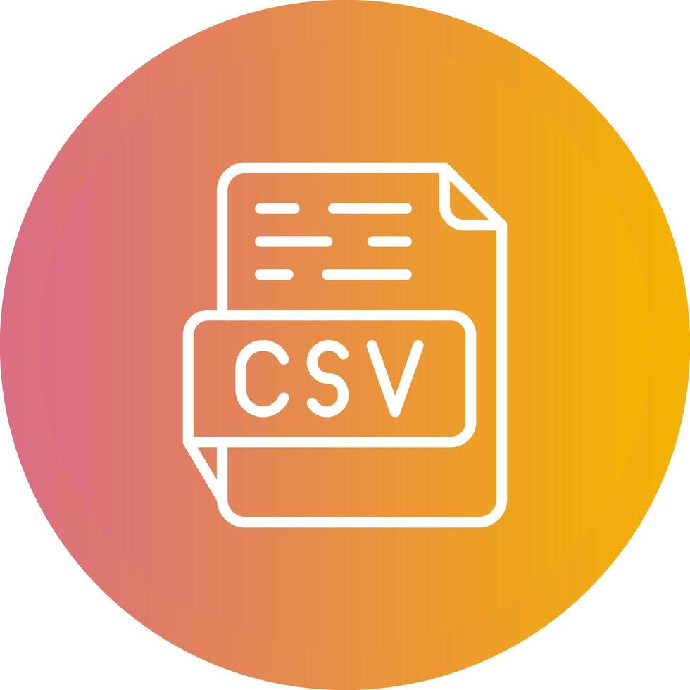 icono de vector csv