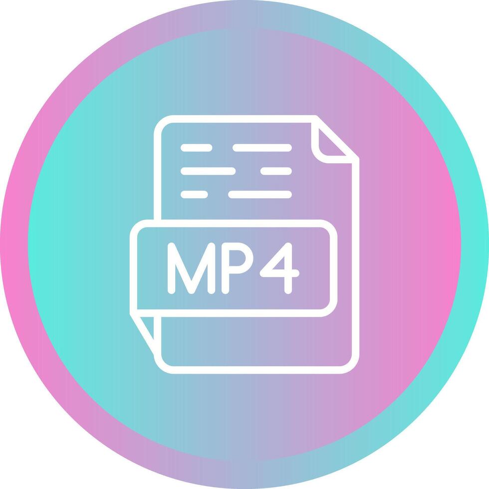 icono de vector de mp4