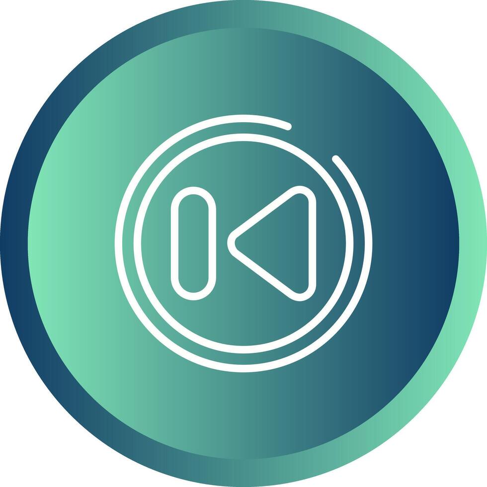 Previous Track Button Vector Icon