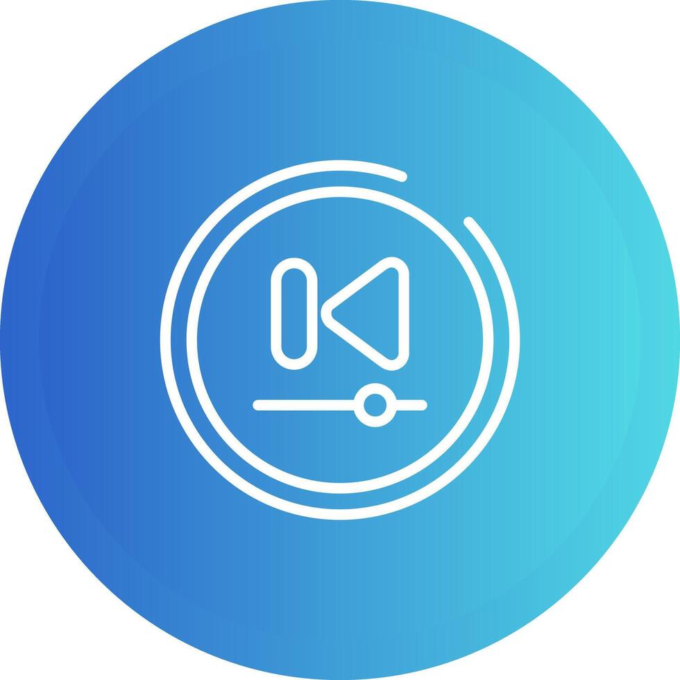 Video Previous Track Butto Vector Icon