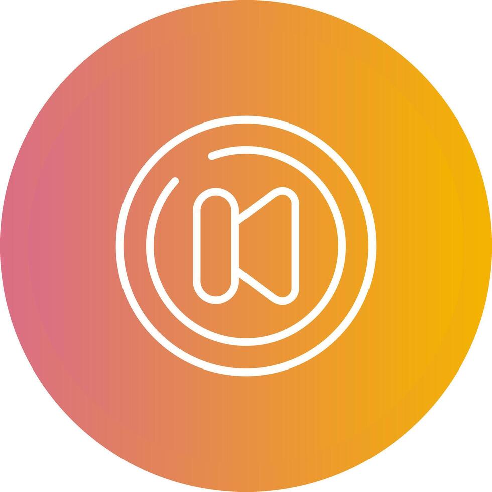 Video Previous Track Circl Vector Icon