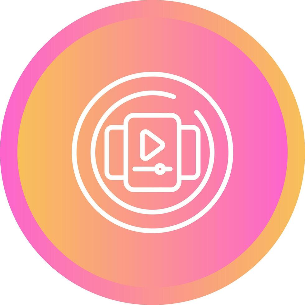 vídeo galería circulo vector icono