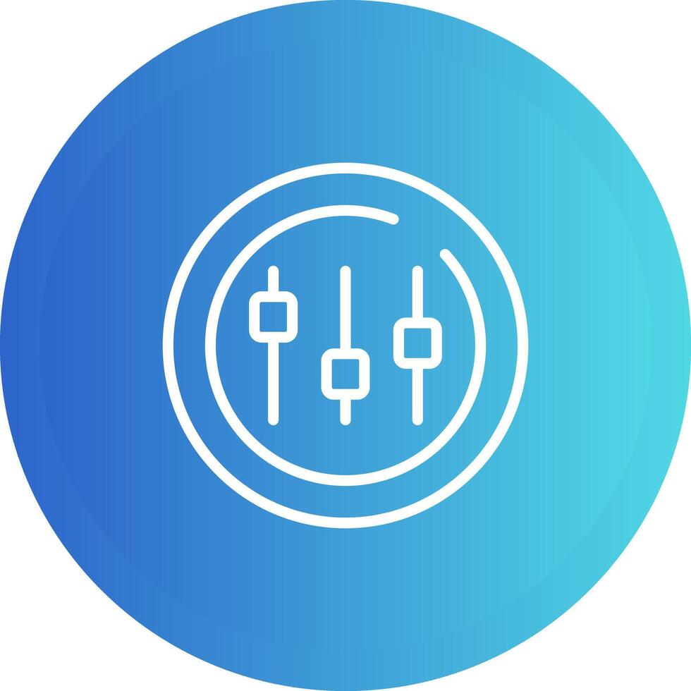 Music Equalizer Circle Vector Icon