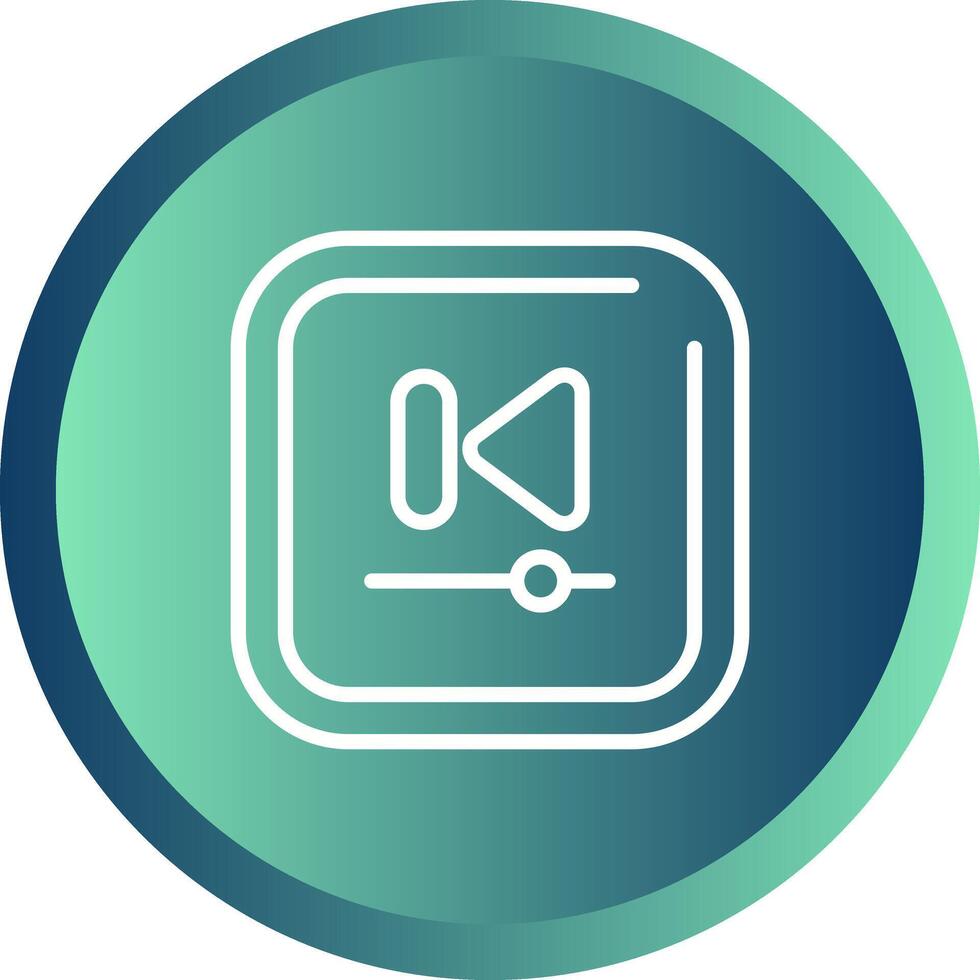 Video Previous Track Square Vector Icon