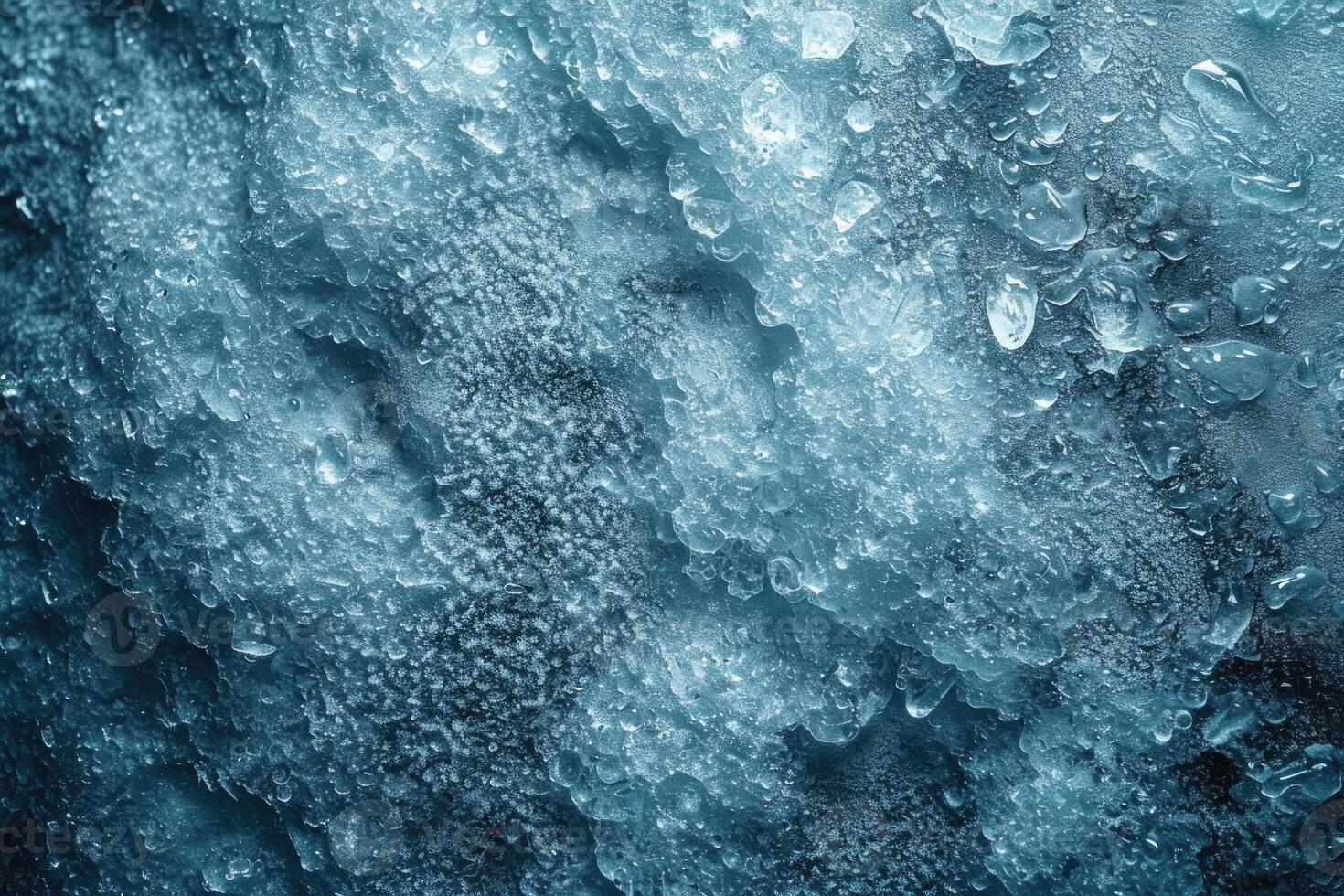 AI generated Blue textured ice. Abstract ice texture photo