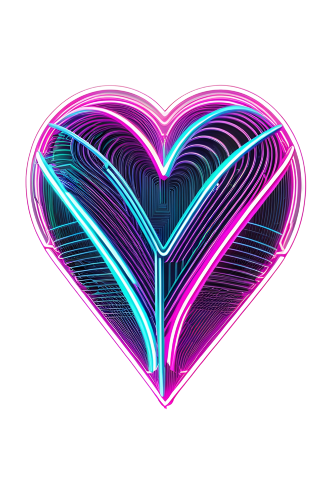 AI generated Love Futuristic Png Illustration Png Transparent Background