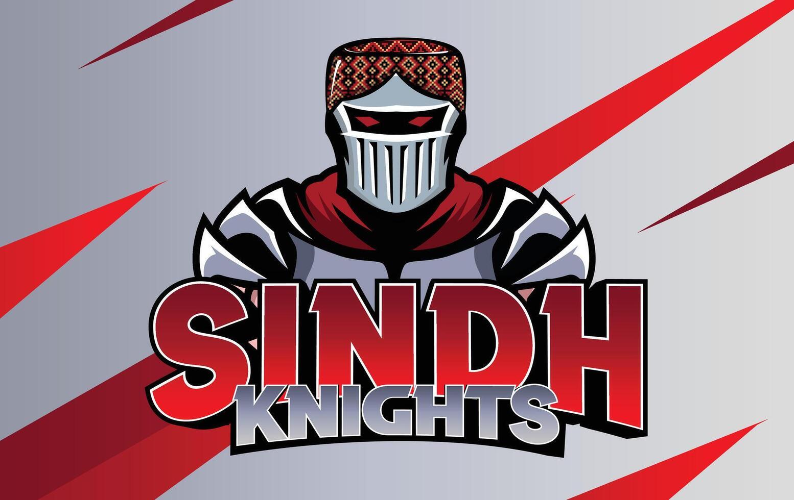 sindh knights circket mascot logo vector