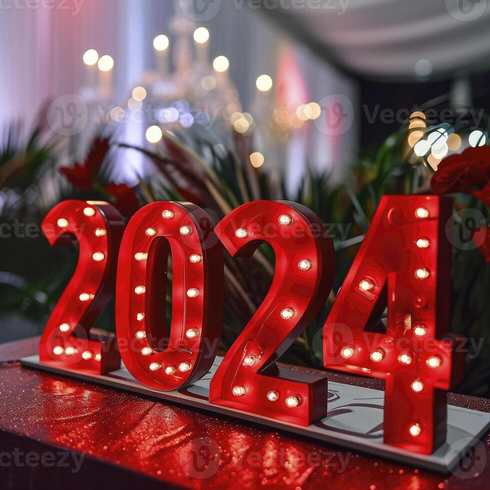 AI generated Happy New year 2024 photo