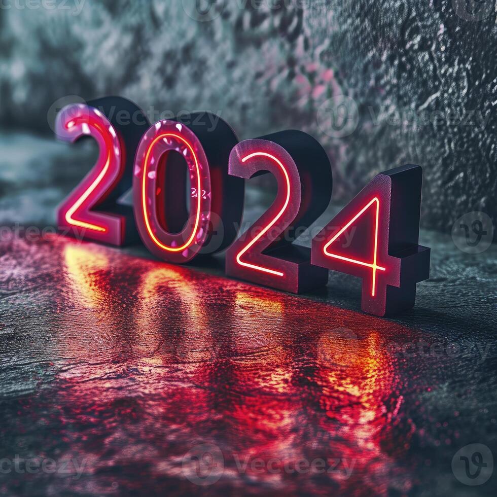 AI generated Happy New year 2024 photo