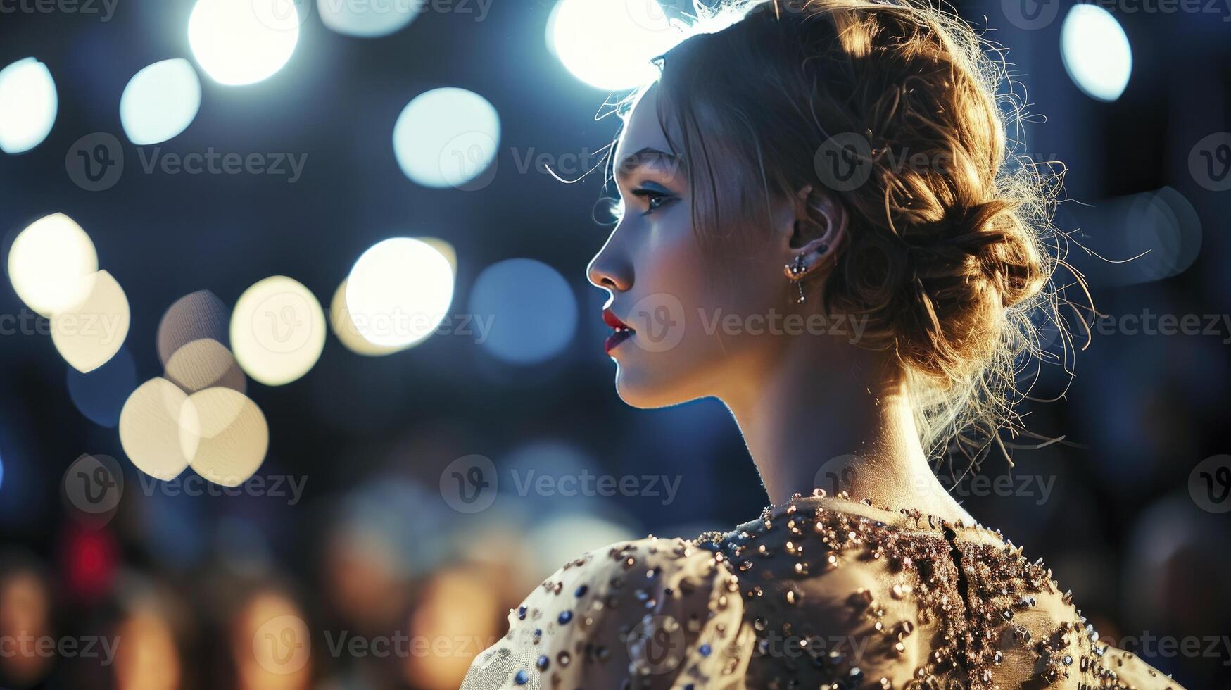 AI generated A runway event, such as a fashion show photo