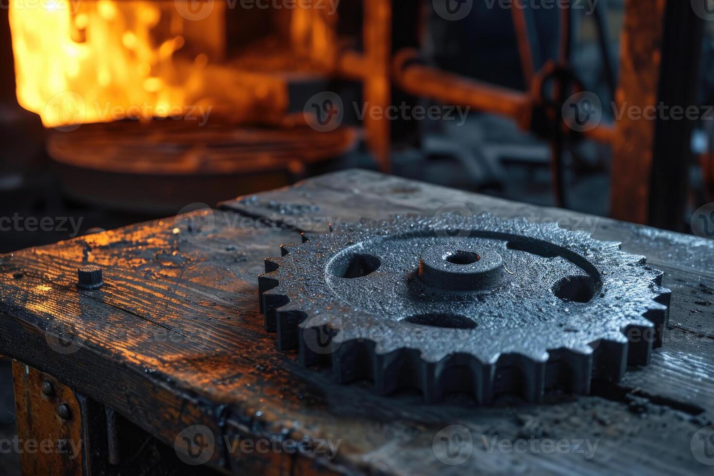 AI generated Details The gear is made of metal. Mechanical gears made of steel photo