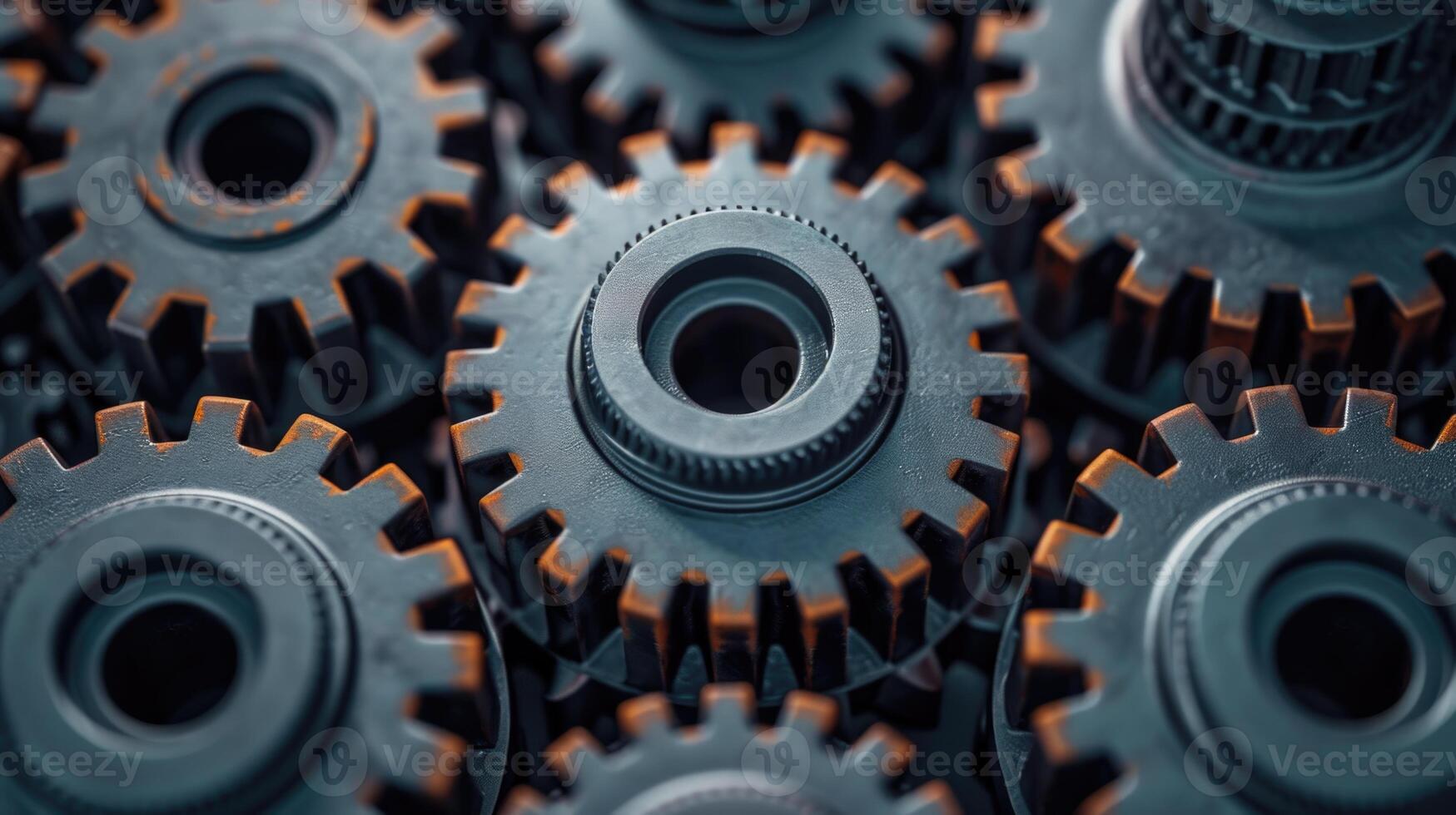 AI generated Details The gear is made of metal. Mechanical gears made of steel photo